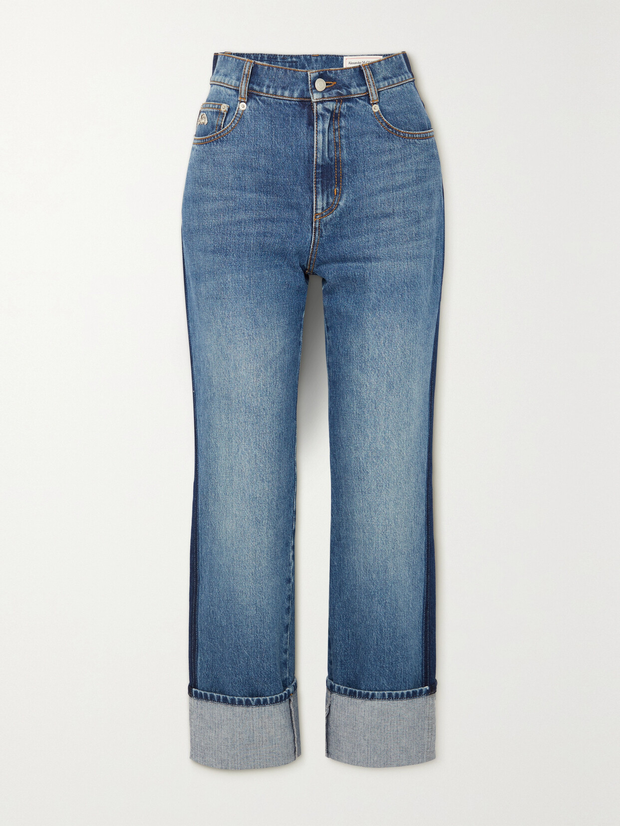Alexander McQueen High-rise Straight-leg Jeans - Blue