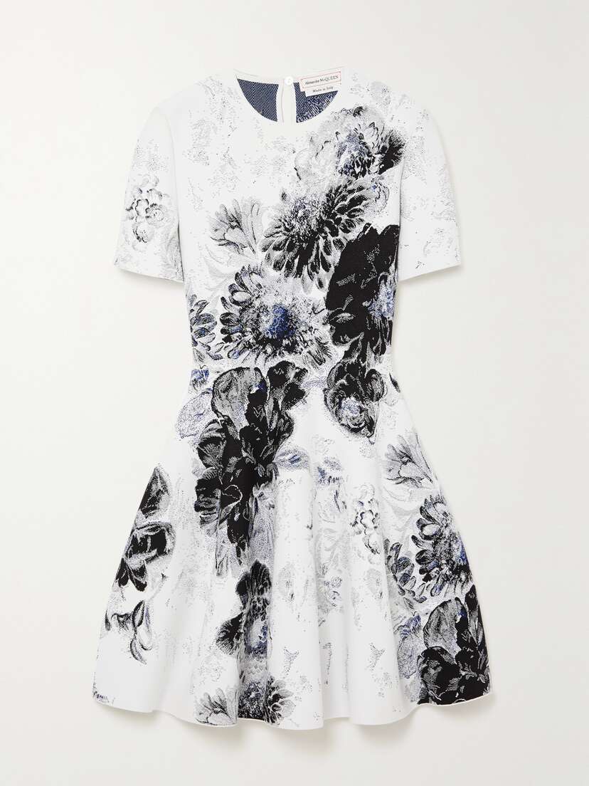 Alexander McQueen Stretch Jacquard-knit Mini Dress