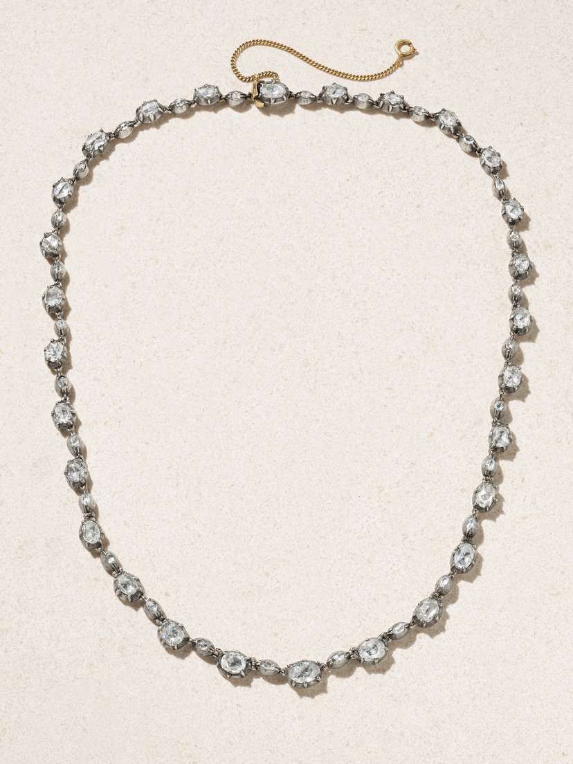 Stephanie Windsor Georgian 1890 Silver And Gold Diamond Necklace