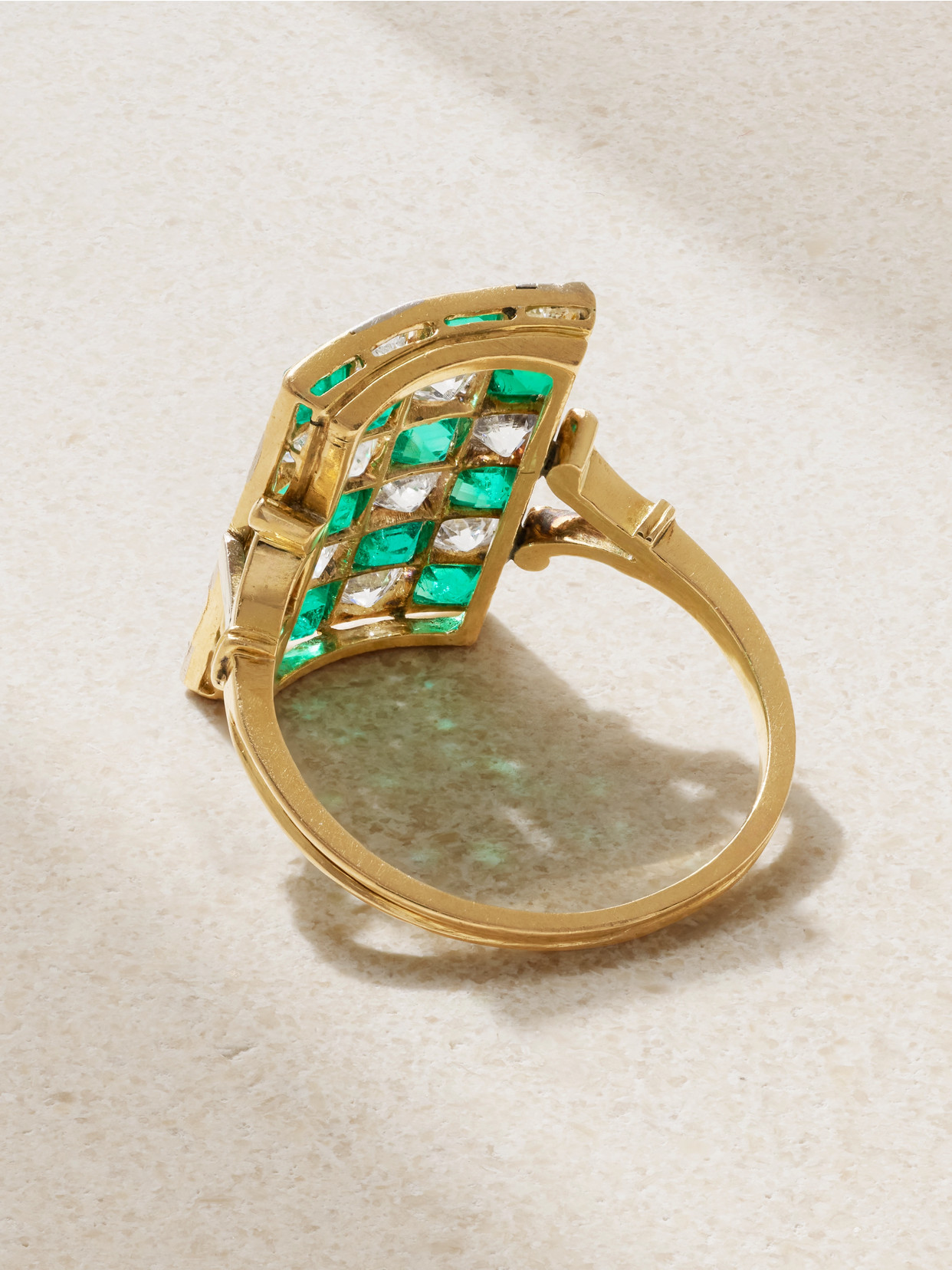 Shop Stephanie Windsor Victorian 1900 Gold, Emerald And Diamond Ring