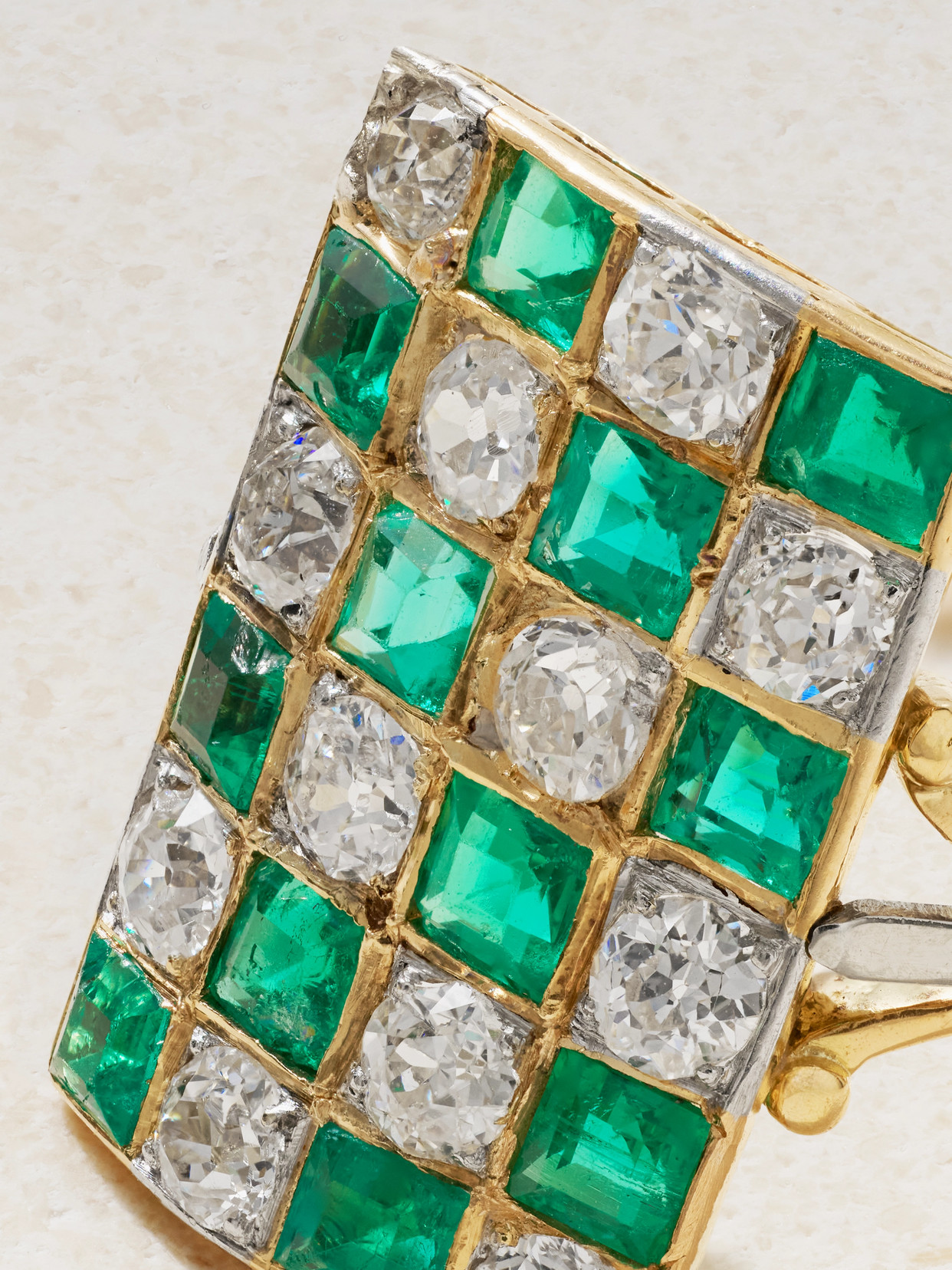 Shop Stephanie Windsor Victorian 1900 Gold, Emerald And Diamond Ring