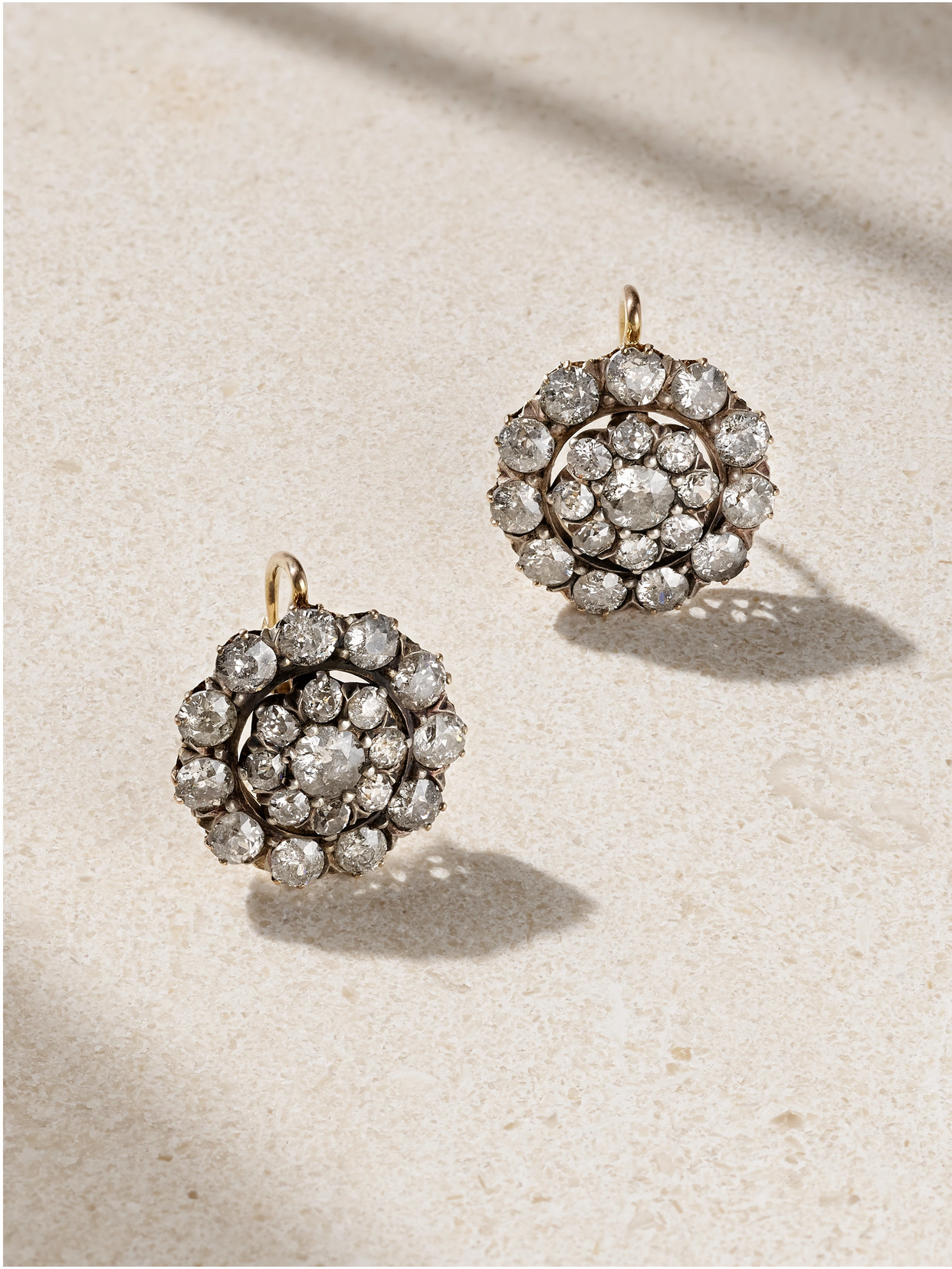 Stephanie Windsor Late Victorian 1900s 14-karat  Diamond Earrings