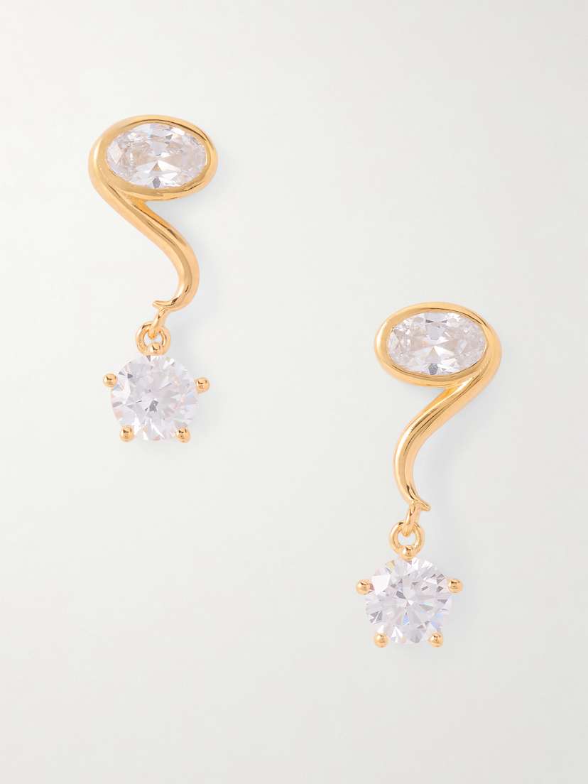 Anissa Kermiche Come Hither Gold Vermeil Cubic Zirconia Earrings