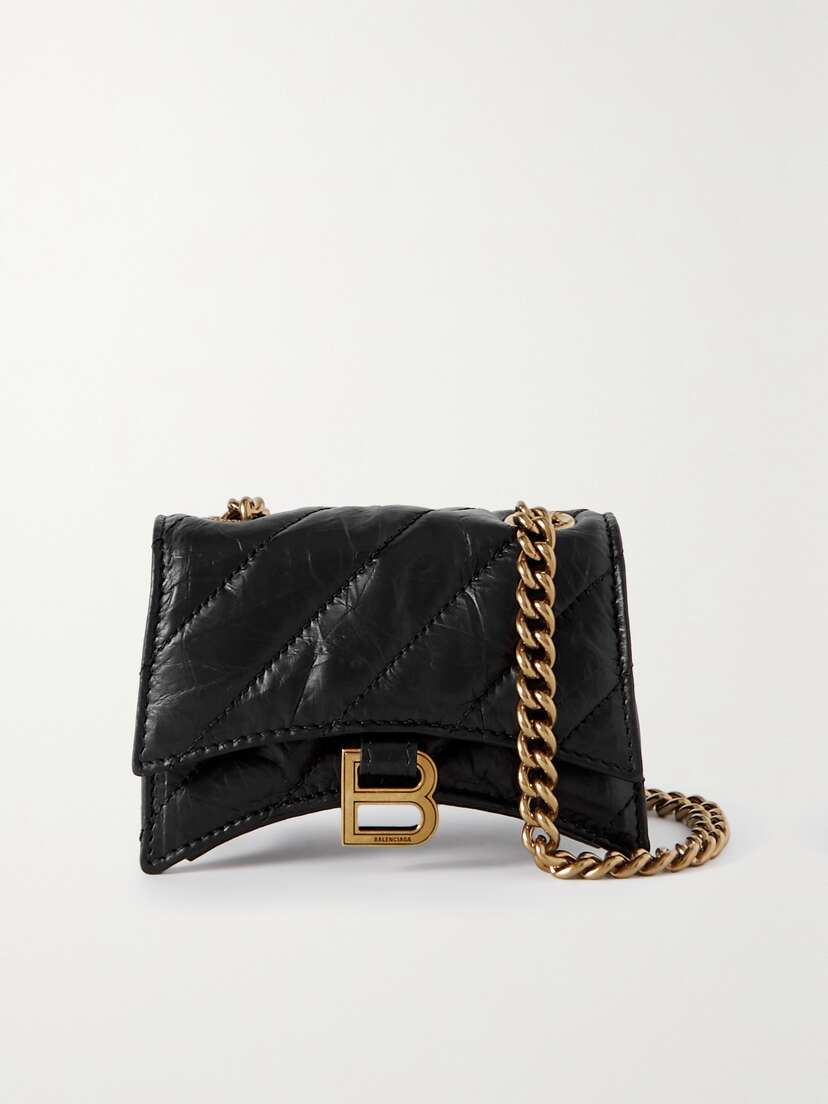 Balenciaga Crush Mini Quilted Leather Shoulder Bag