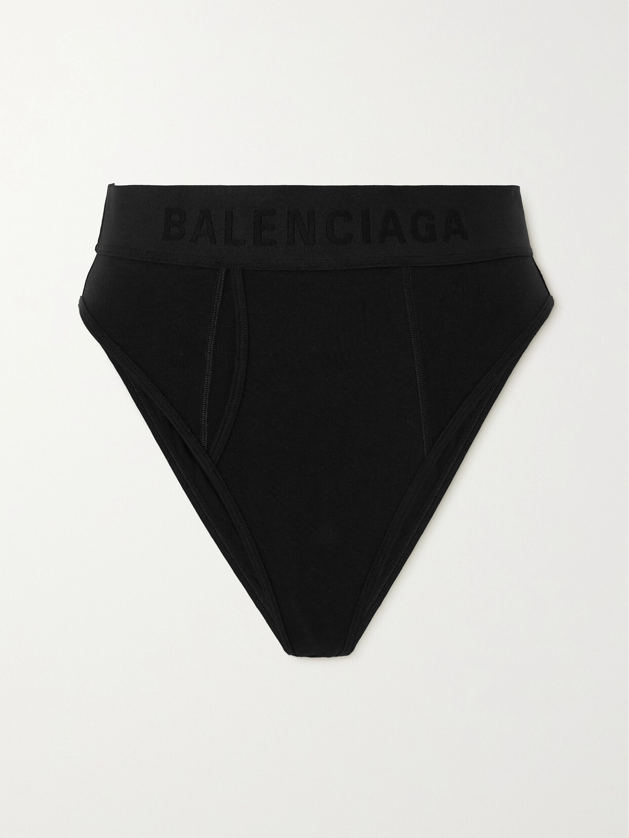 Balenciaga Stretch Cotton-jersey Briefs In Black