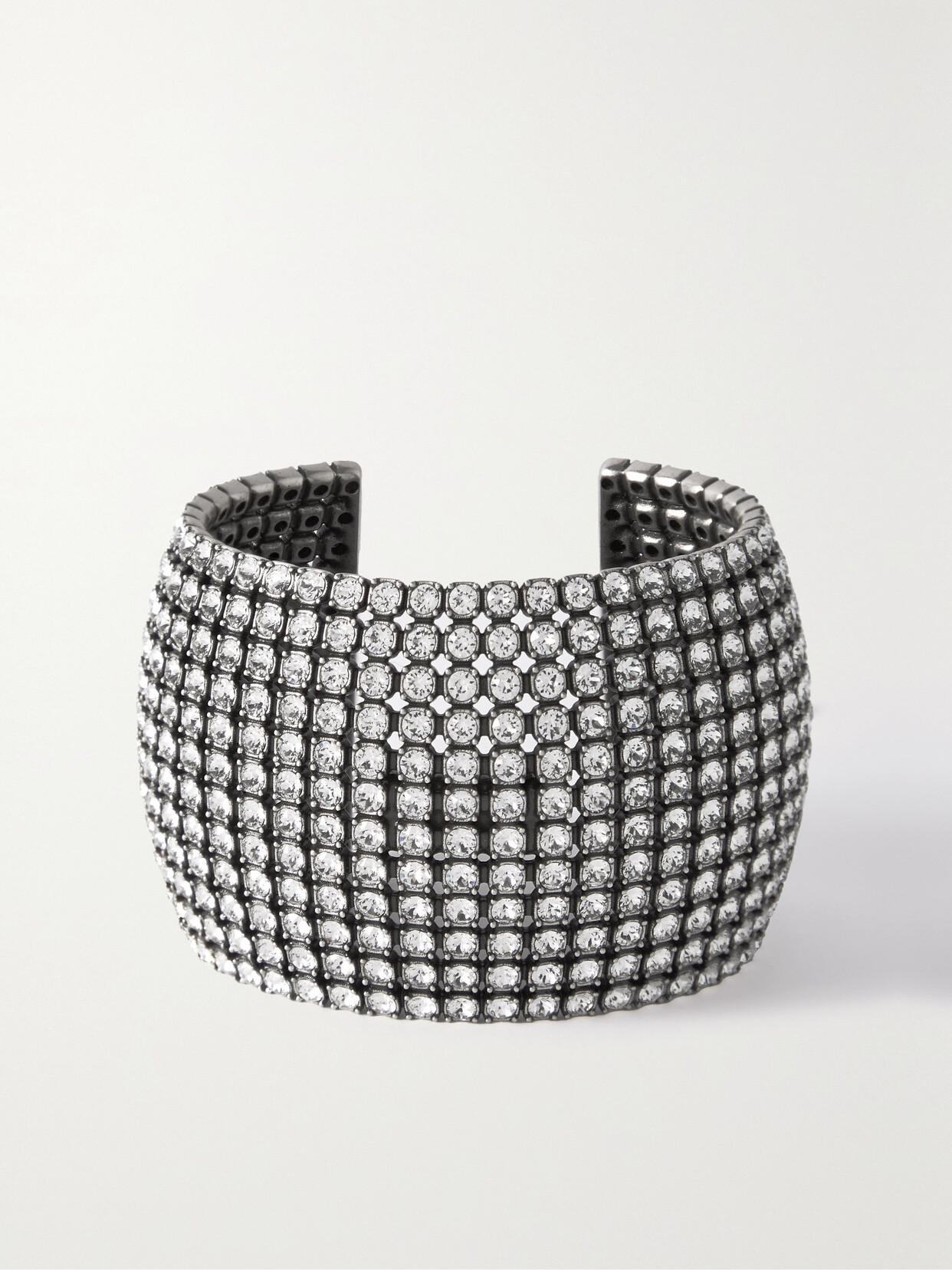 Balenciaga - Silver-tone Crystal Cuff - M