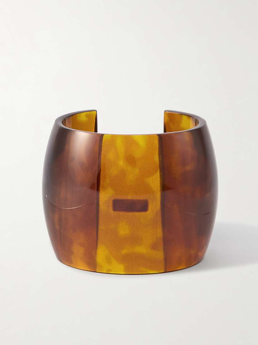 Saint Laurent Tortoiseshell Resin Cuff