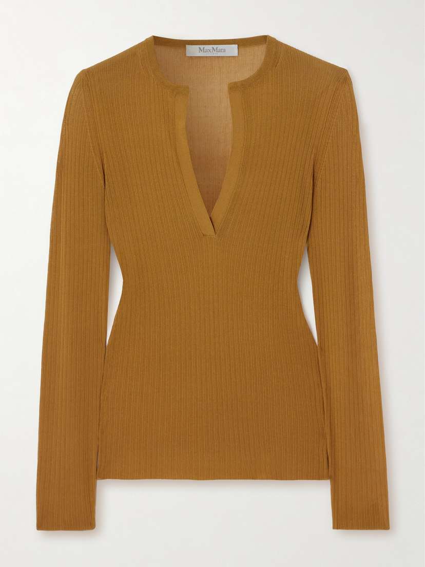 Max Mara Ribbed Silk Sweater