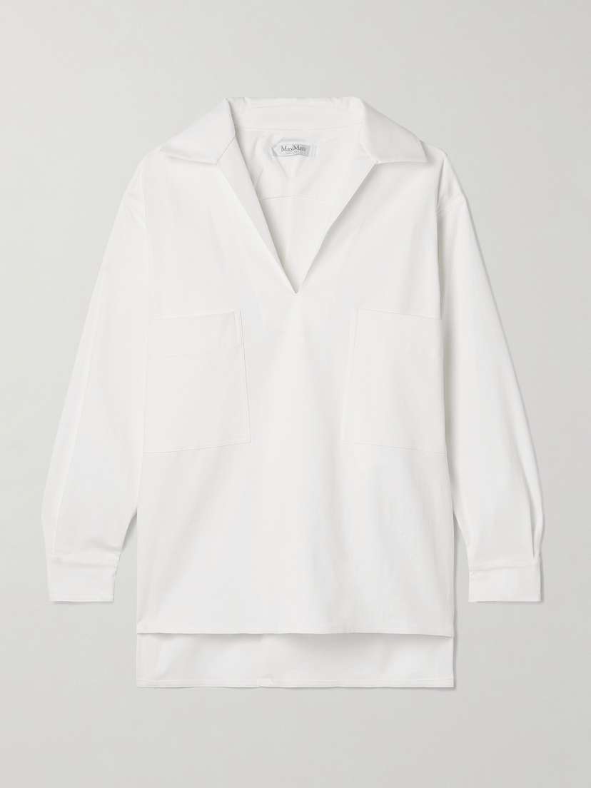 Max Mara Adorato Cotton-blend Twill Top