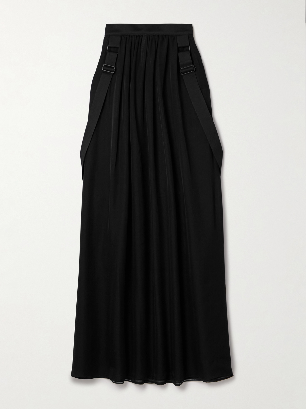 Max Mara Jedy Embellished Silk-chiffon Maxi Skirt In Black