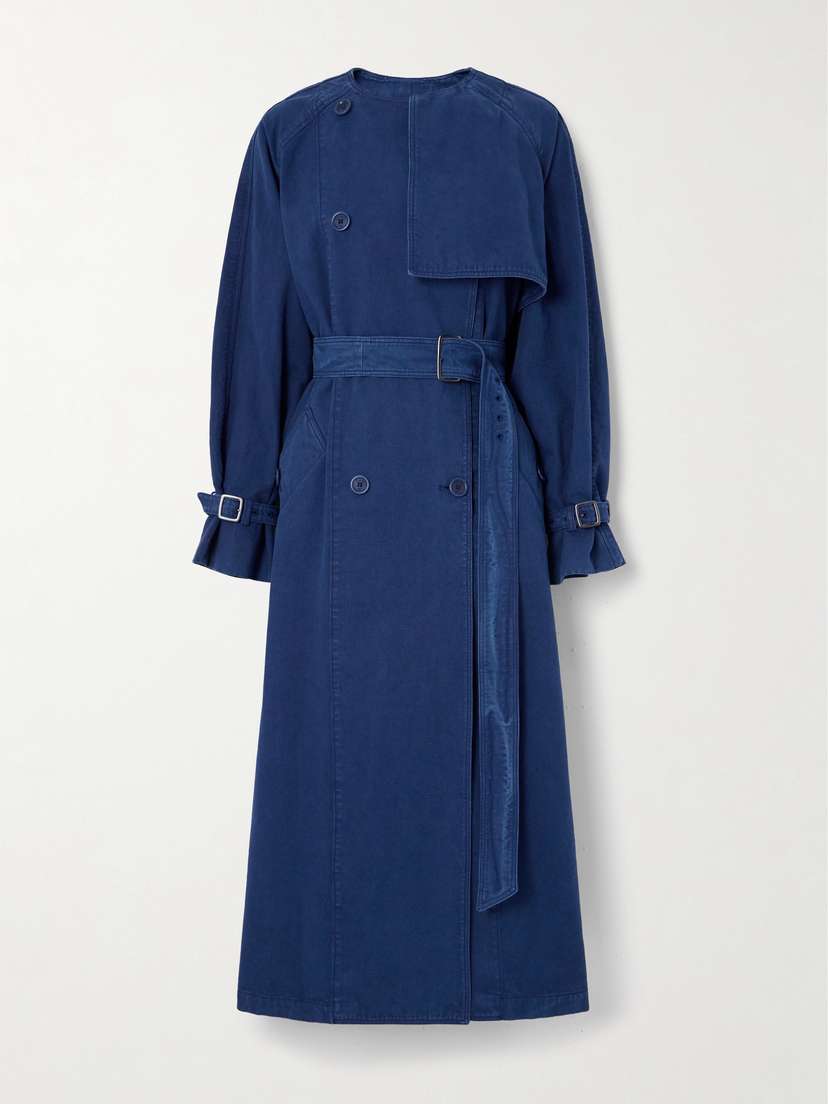 Max Mara Layered Denim Trench Coat