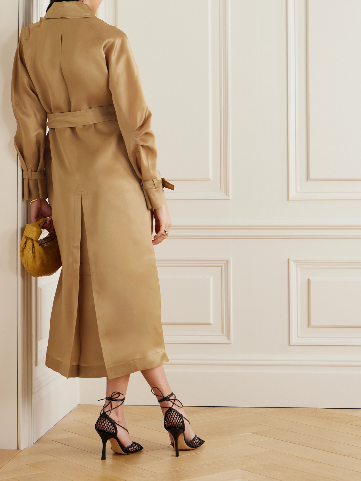 Sacco Double-Breasted Silk-Organza Trench