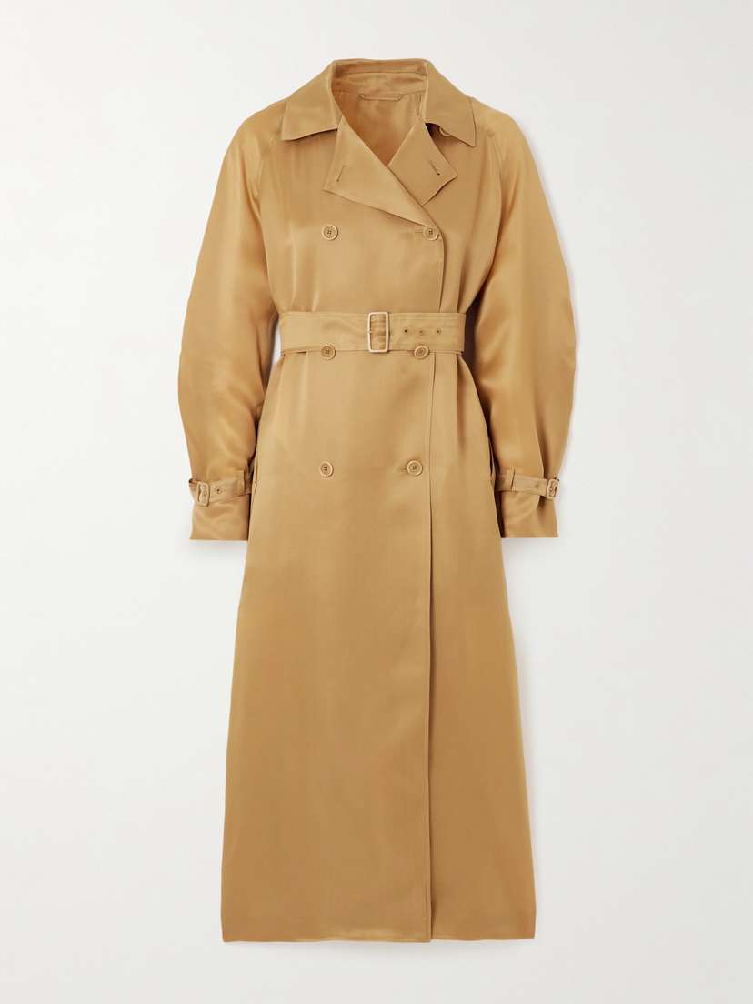 Max Mara Sacco Double-breasted Silk-organza Trench
