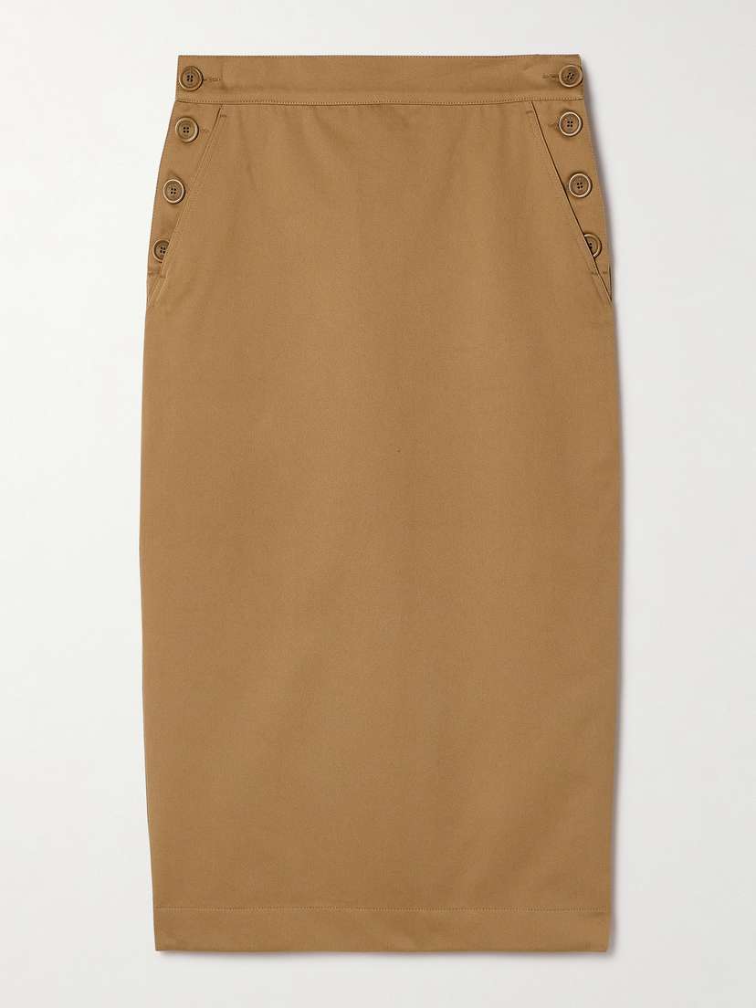 Max Mara Cresta Cotton-twill Midi Skirt