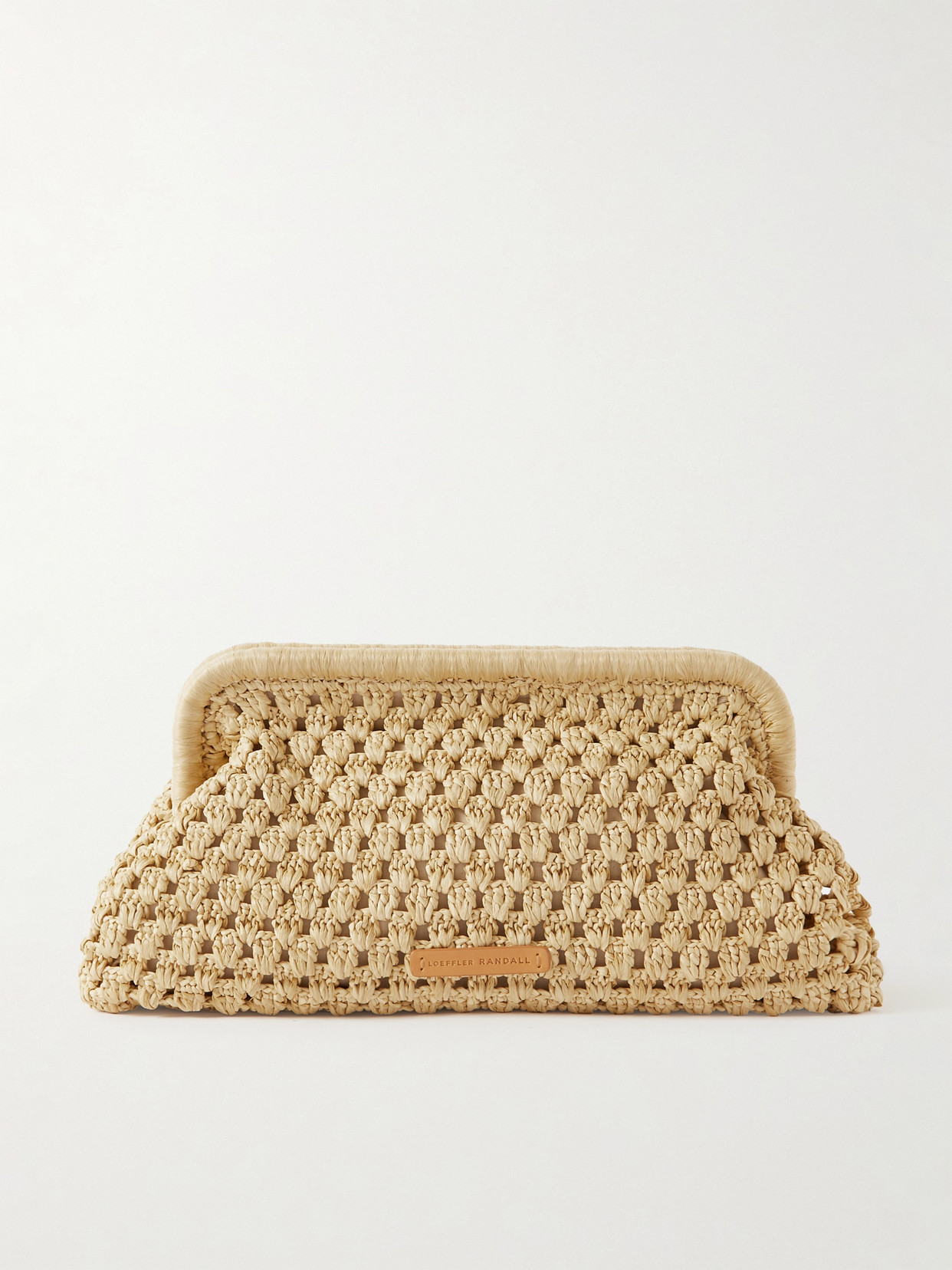 Loeffler Randall Trudie Raffia Clutch In Neutrals