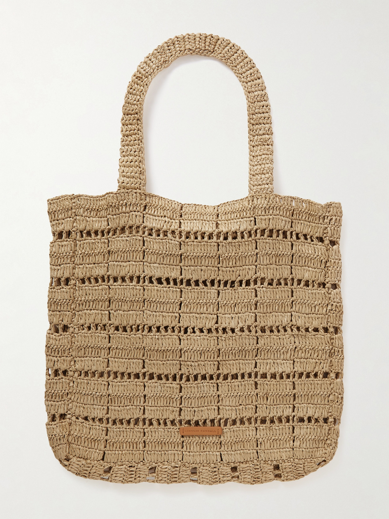 Loeffler Randall Orion Crocheted Raffia Tote In Brown