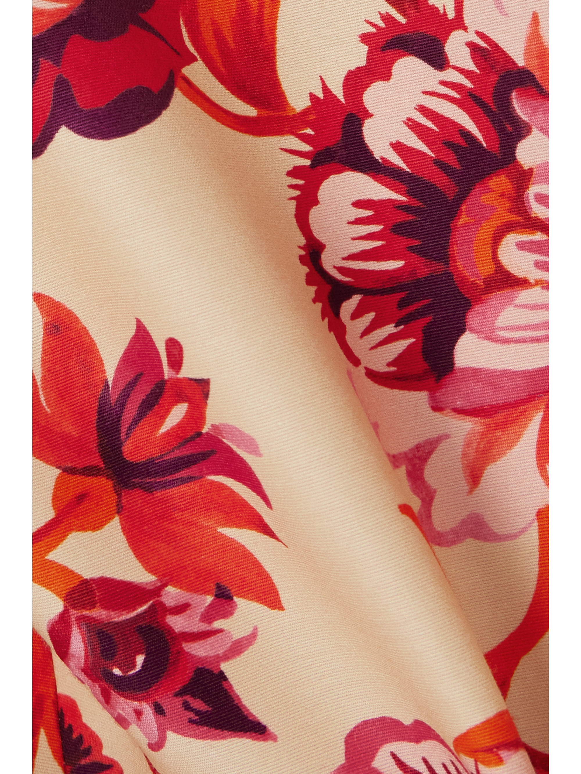 La DoubleJ 24/7 floral-print wool-blend twill mini dress