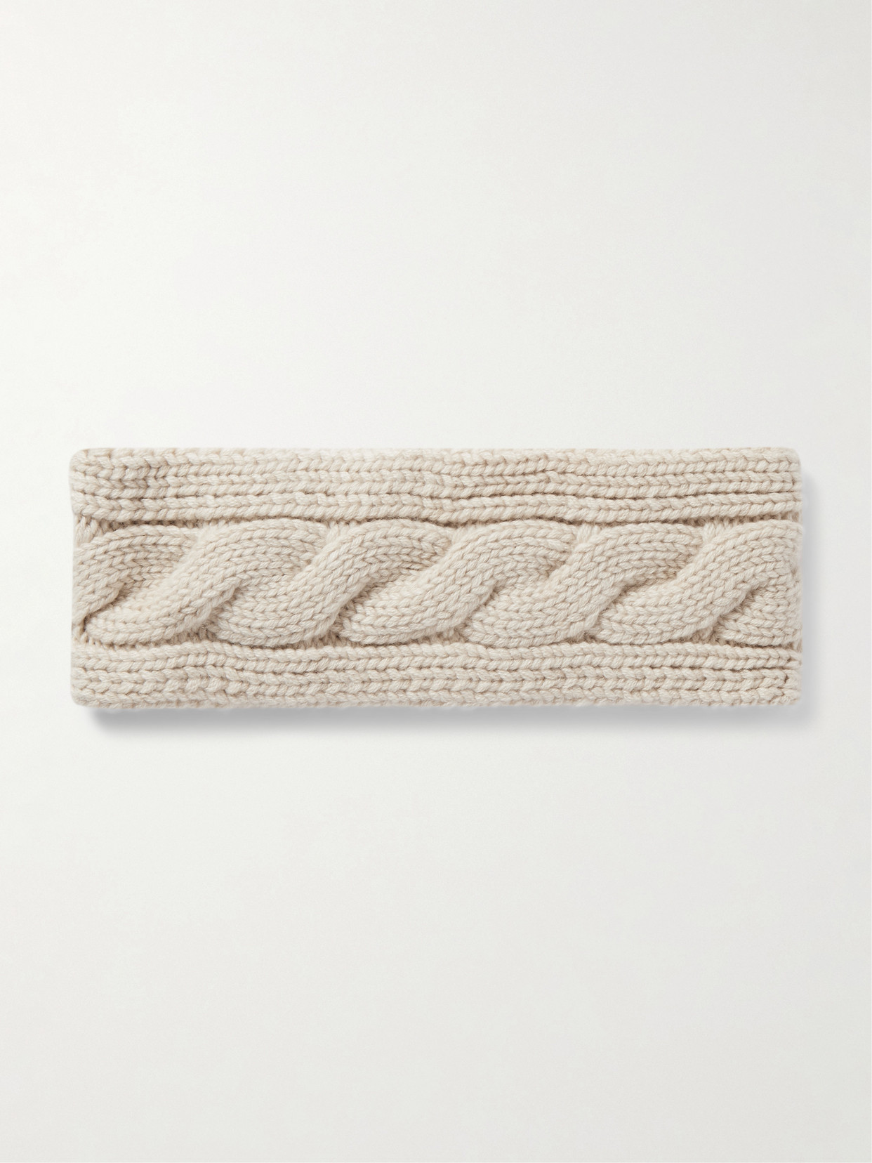 Loro Piana Cable-knit Wool Ear Warmer - Cream
