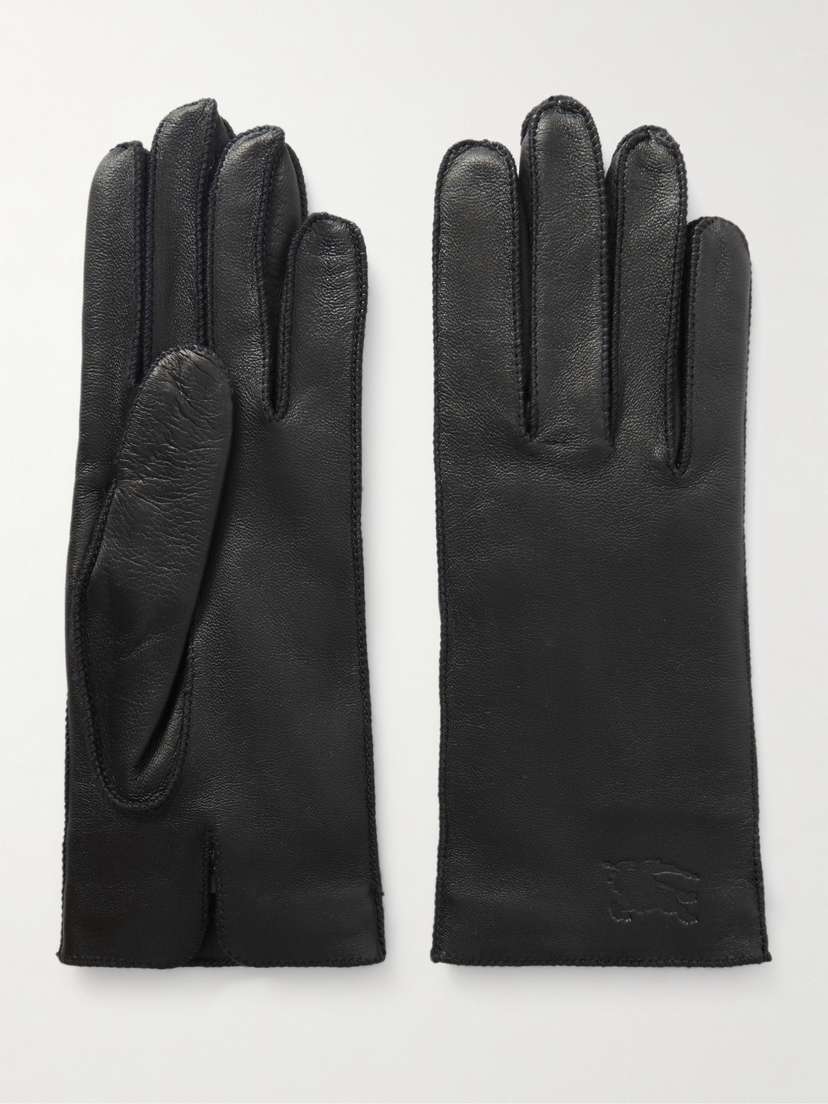 Burberry Debossed Leather Gloves