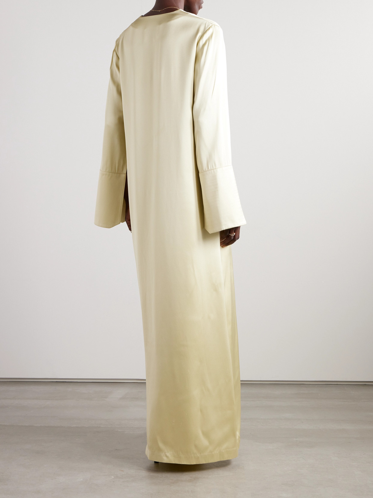 Sasuphi Belted Silk Maxi Dress In Yellow