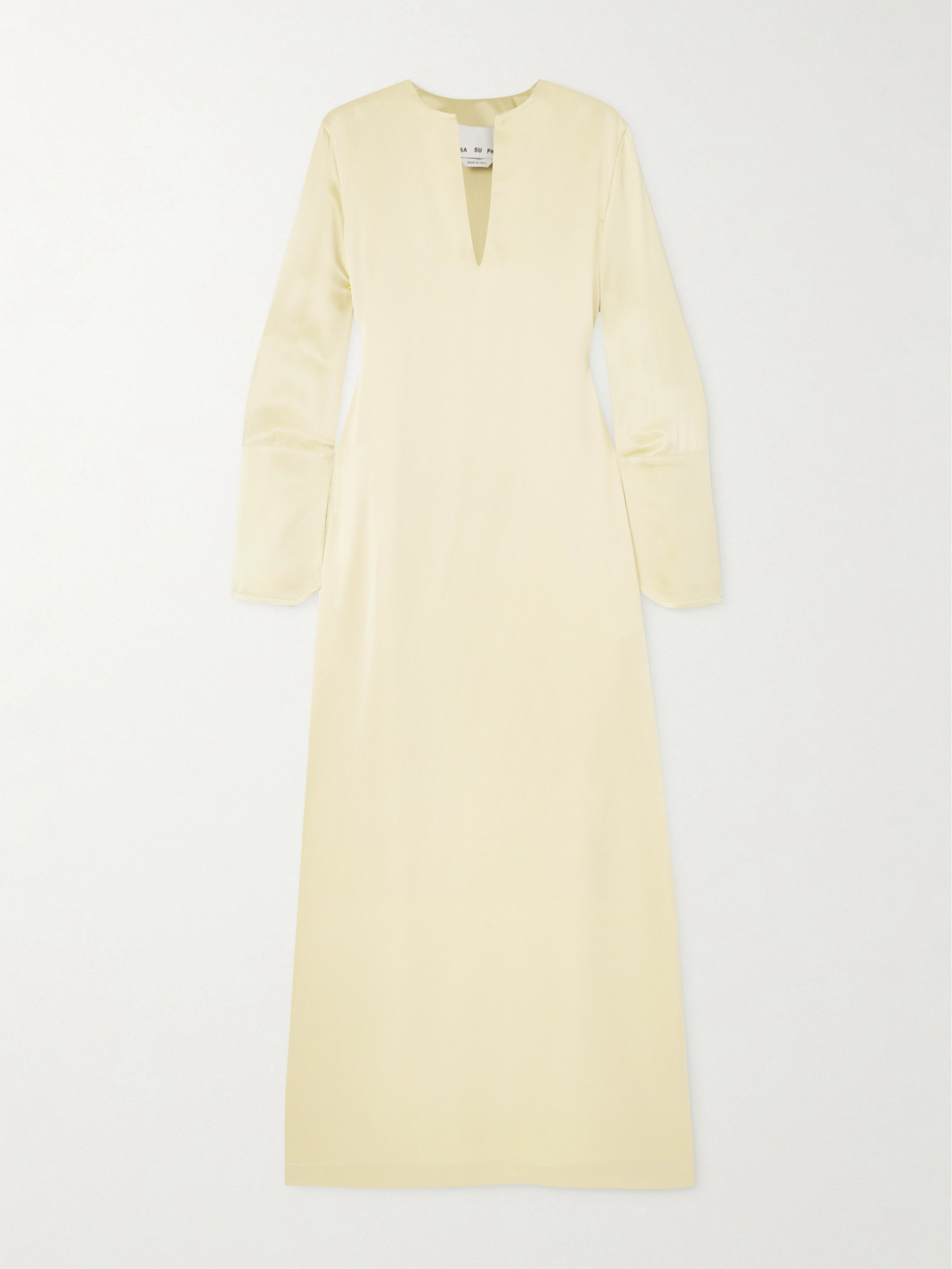 Sasuphi Belted Silk Maxi Dress In Yellow