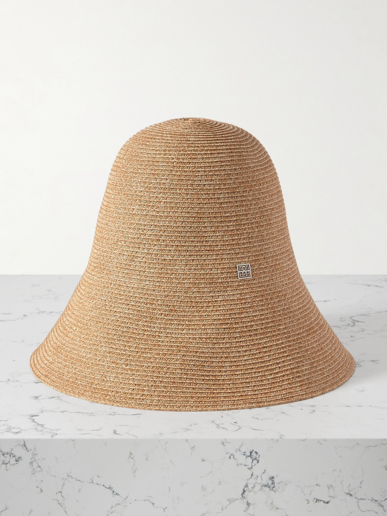 TOTEME - Embellished Straw Bucket Hat - Cream