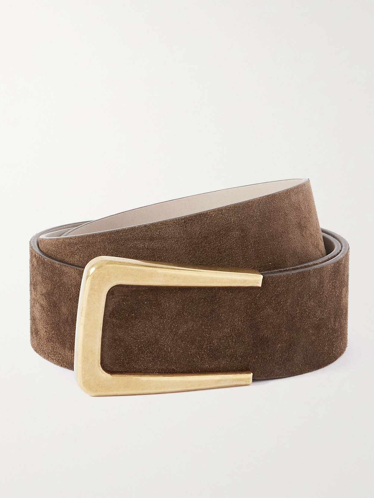 Brunello Cucinelli Cinta Suede Belt In Brown