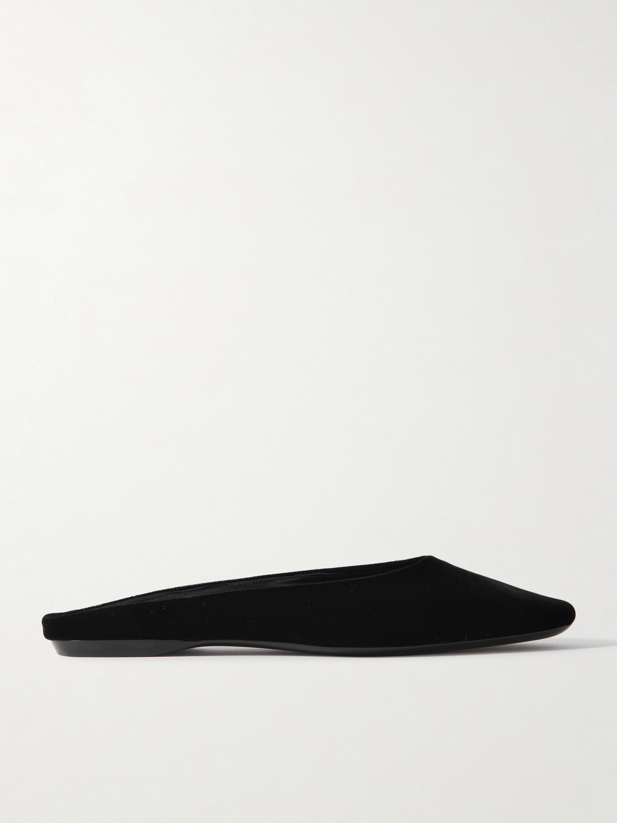 SAINT LAURENT - Lido Velour Slippers - Black