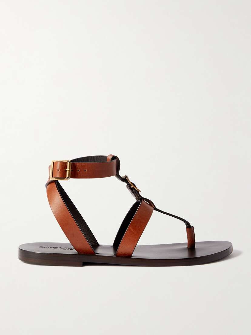 Saint Laurent Hardy Leather Sandals