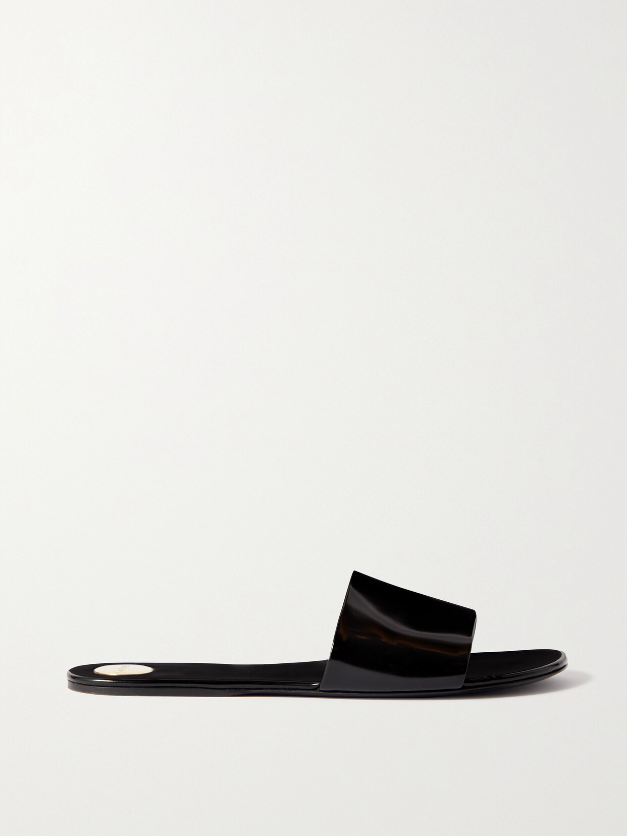 Saint Laurent Carlyle Patent-leather Sandals In Black