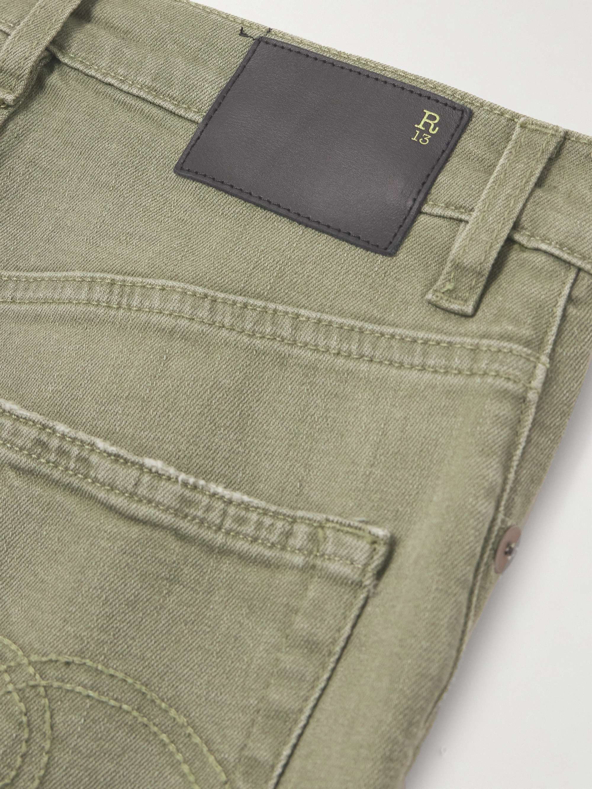 R13 Jane distressed high-rise wide-leg jeans | NET-A-PORTER