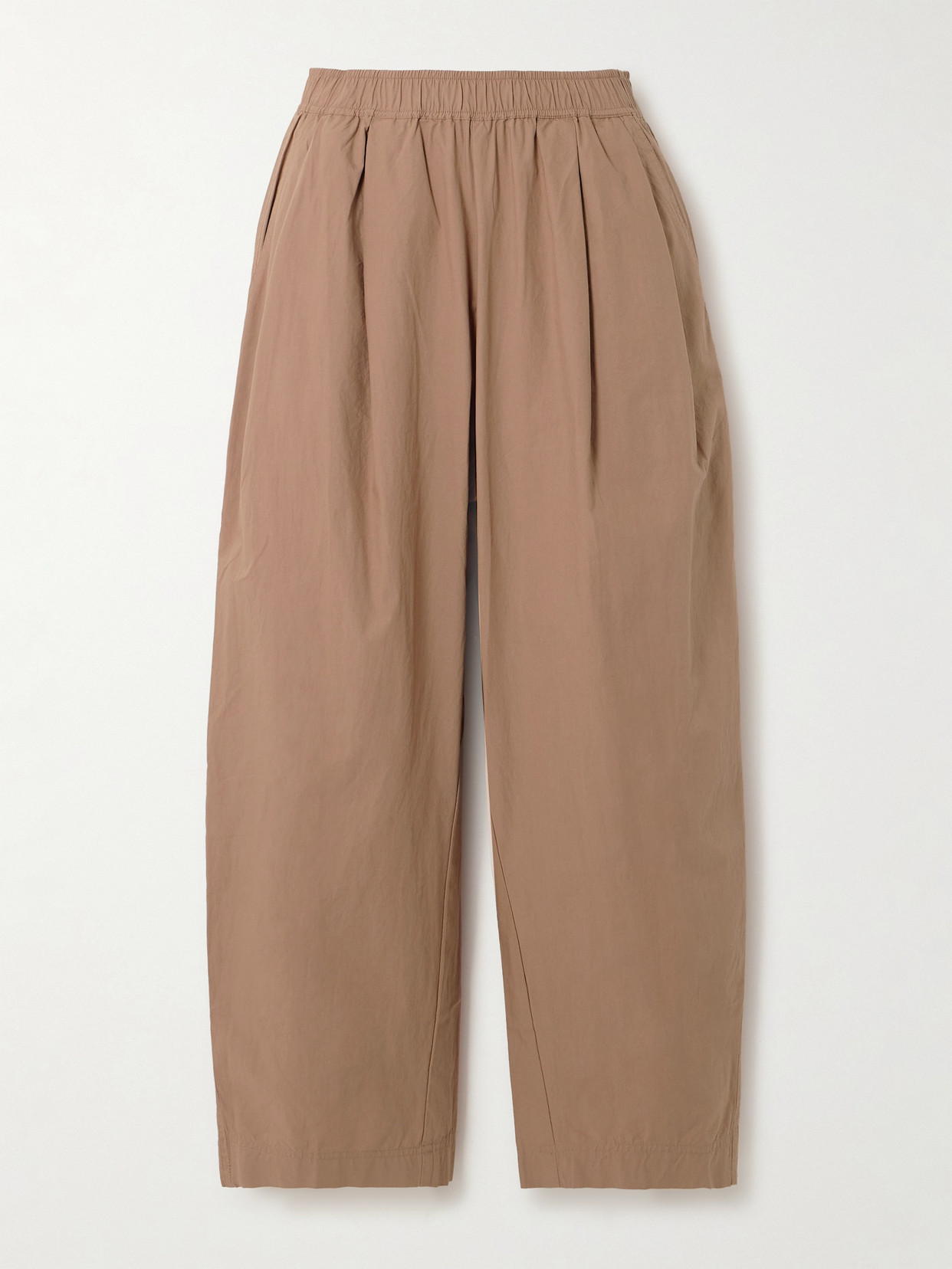 APIECE APART + NET SUSTAIN SPA PLEATED ORGANIC COTTON-TWILL WIDE-LEG PANTS