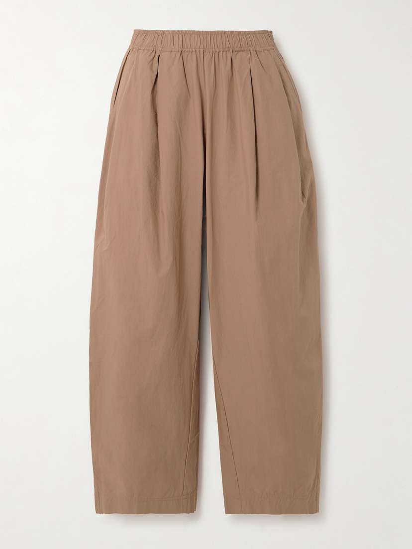 APIECE APART + Net Sustain Spa Pleated Organic Cotton-twill Wide-leg Pants