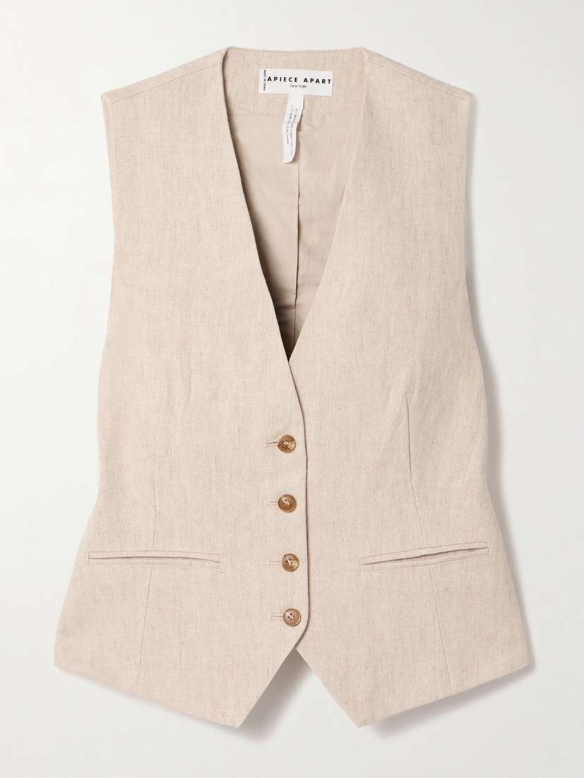 APIECE APART Cecila Linen And Cotton-blend Vest
