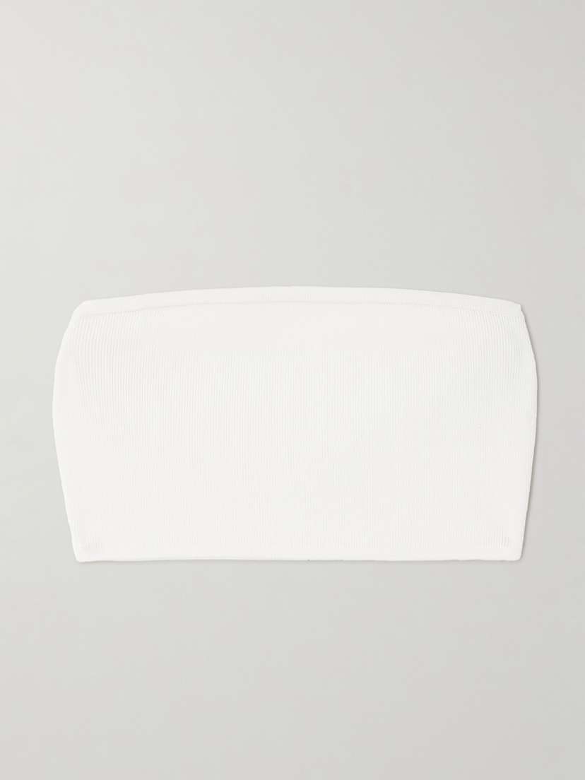 The Frankie Shop Winona Strapless Cropped Stretch-knit Bandeau Top - x large