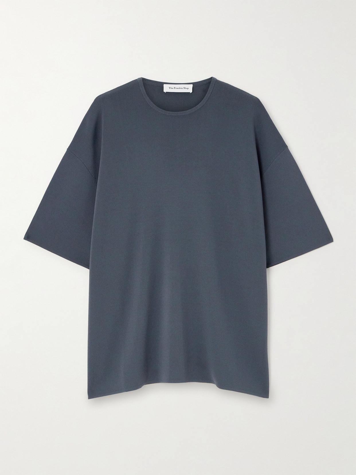 The Frankie Shop Lenny Jersey T-shirt In Gray