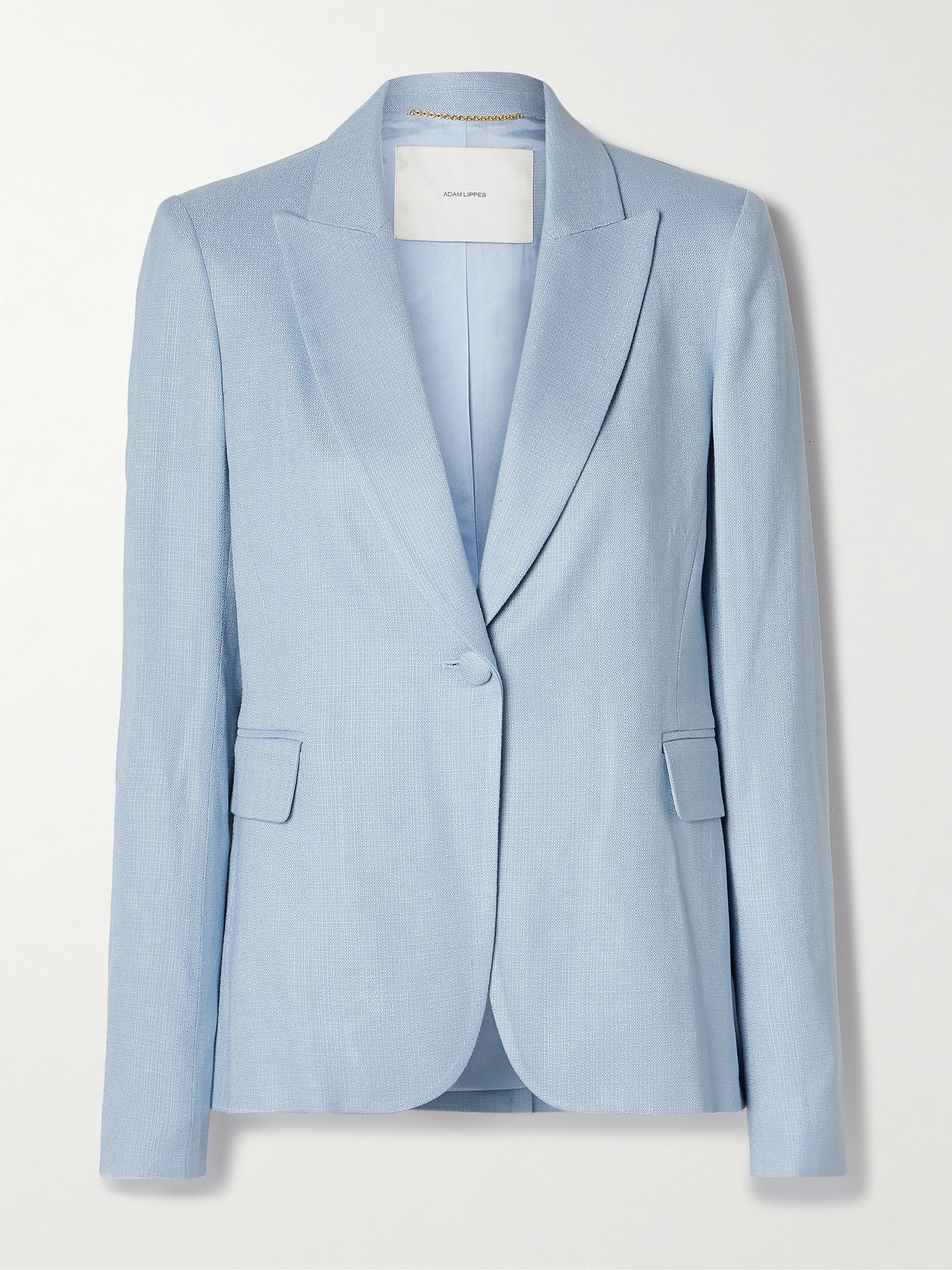 Shop Adam Lippes Woven Blazer In Blue