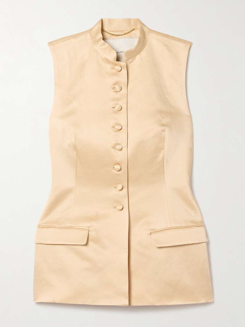 Adam Lippes Duchesse-satin Vest