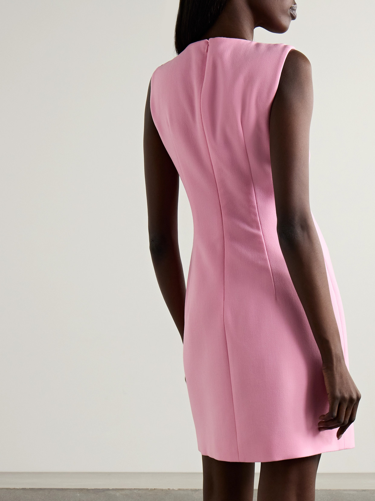 Adam Lippes Aubrey Minikleid Aus Wollkrepp In Pink