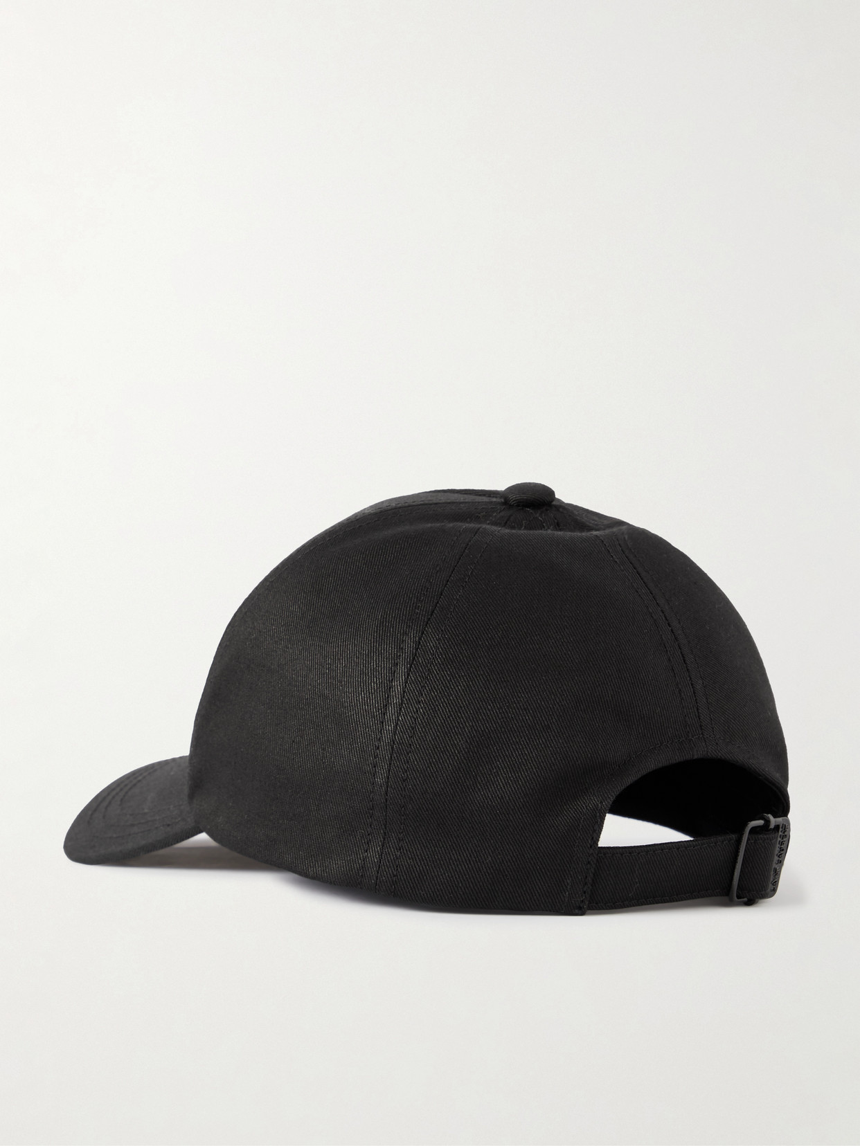 Shop Saint Laurent Embroidered Cotton And Linen-blend Gabardine Baseball Cap In Black