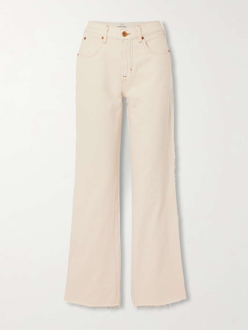 SLVRLAKE Re-work Grace Paneled High-rise Wide-leg Jeans