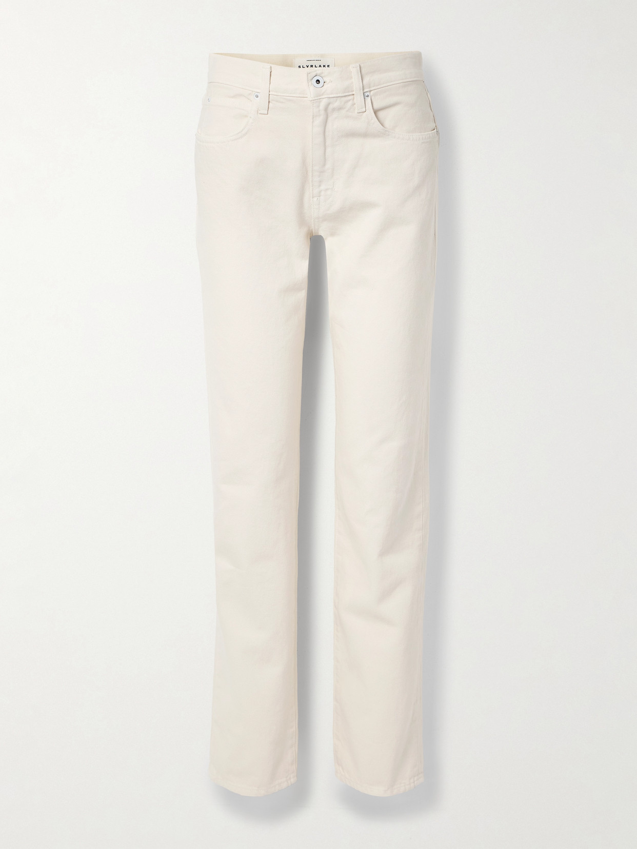 Slvrlake Sophie Mid-rise Straight-leg Jeans In Cream