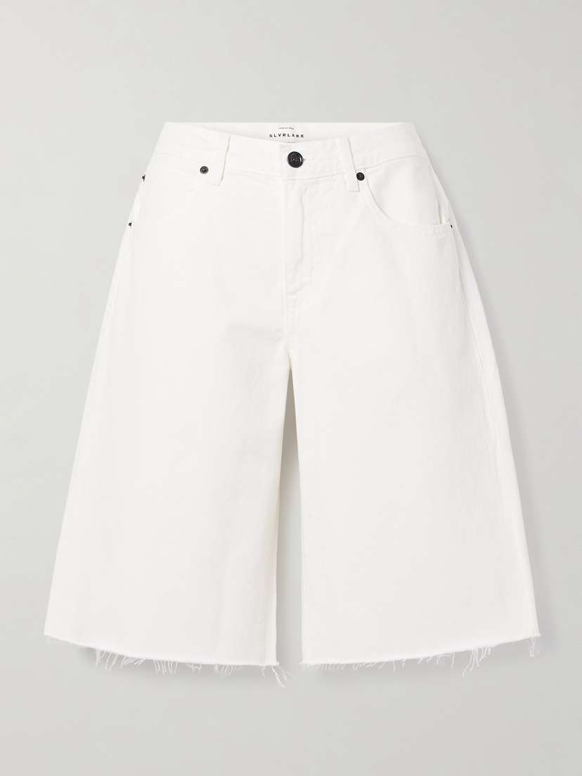 SLVRLAKE Mica Frayed Denim Shorts