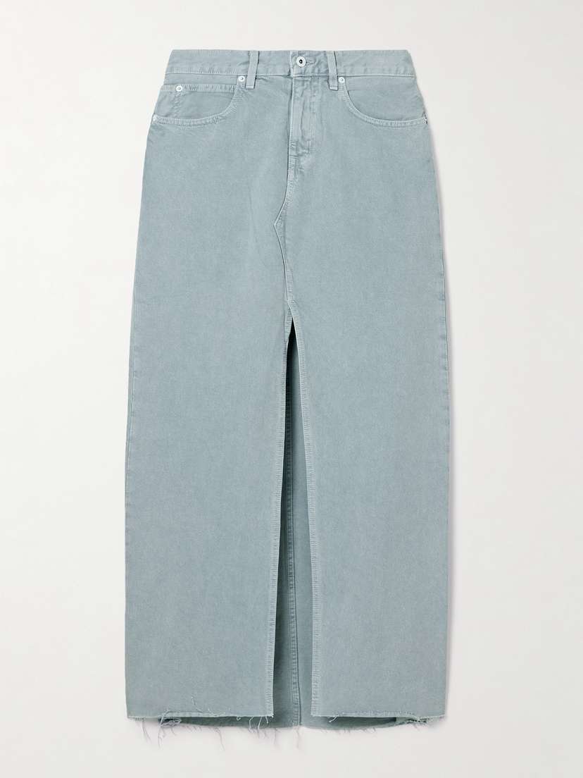 SLVRLAKE Frayed Denim Maxi Skirt
