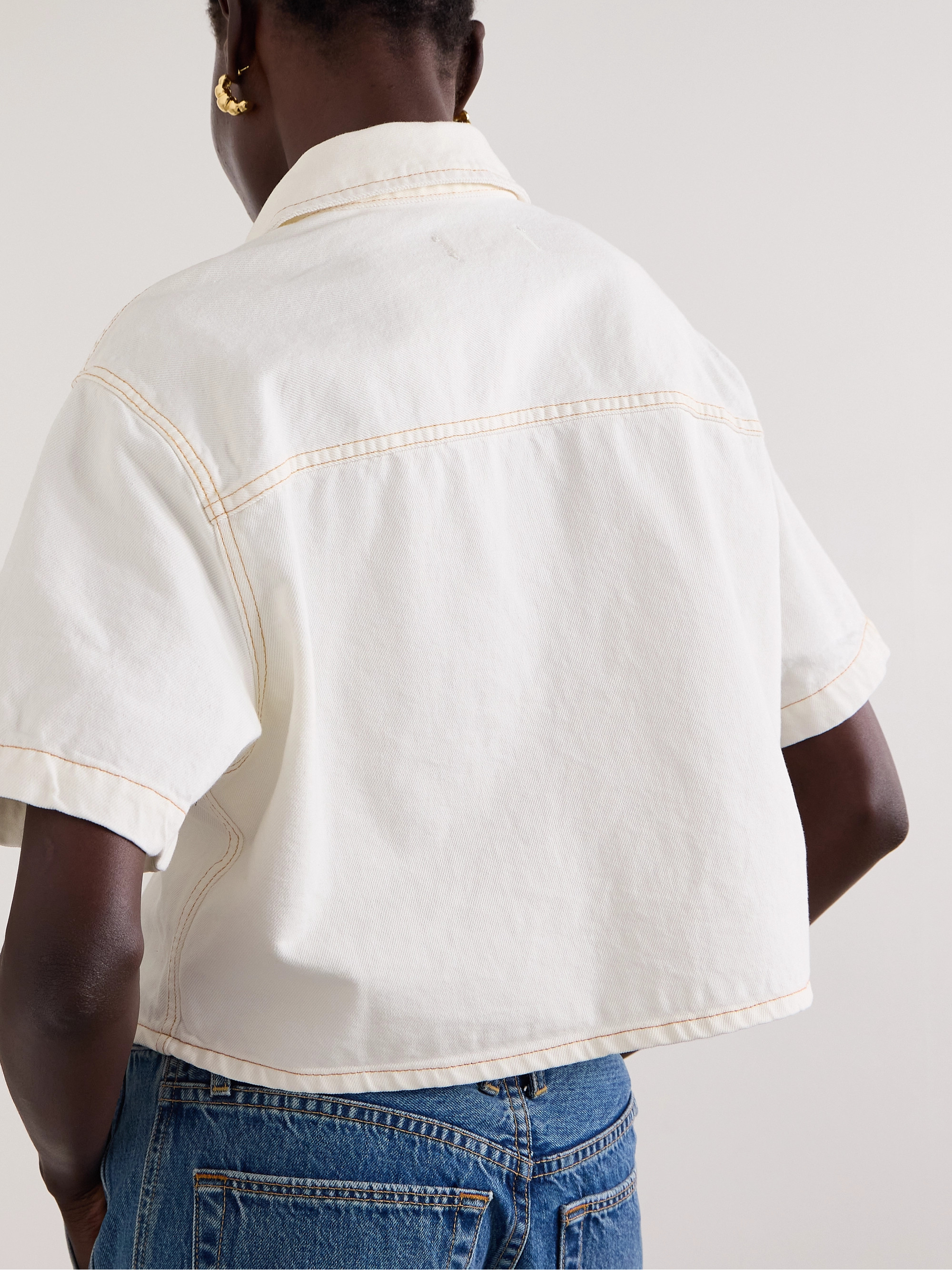 SLVRLAKE Cara cropped denim shirt thumbnail