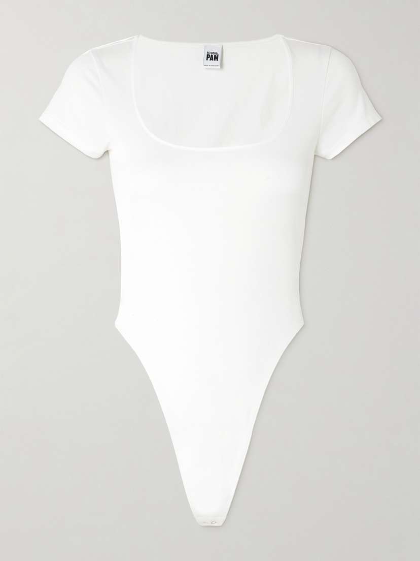 RE/DONE + Net Sustain + Pamela Anderson Stretch Organic Cotton-jersey Bodysuit