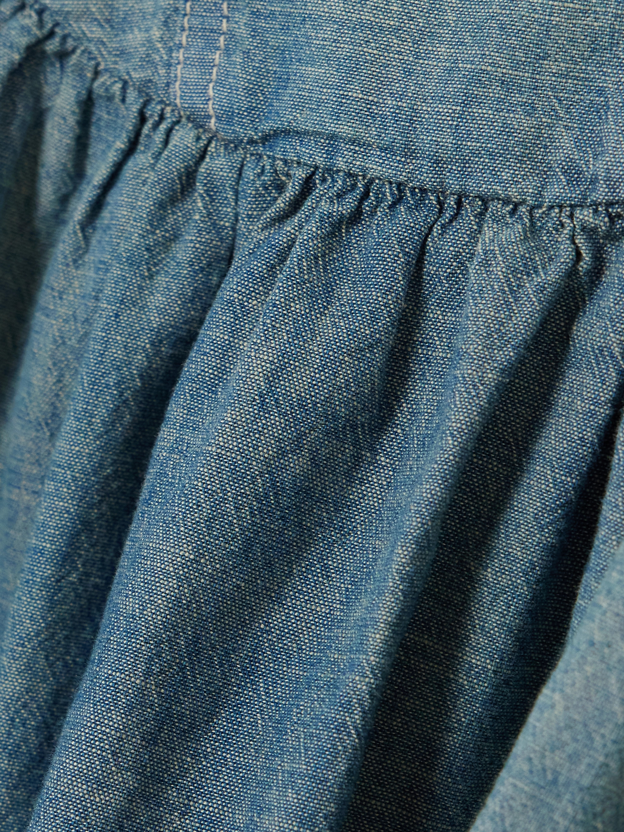 RE/DONE + NET SUSTAIN + Pamela Anderson organic cotton-chambray mini dress thumbnail