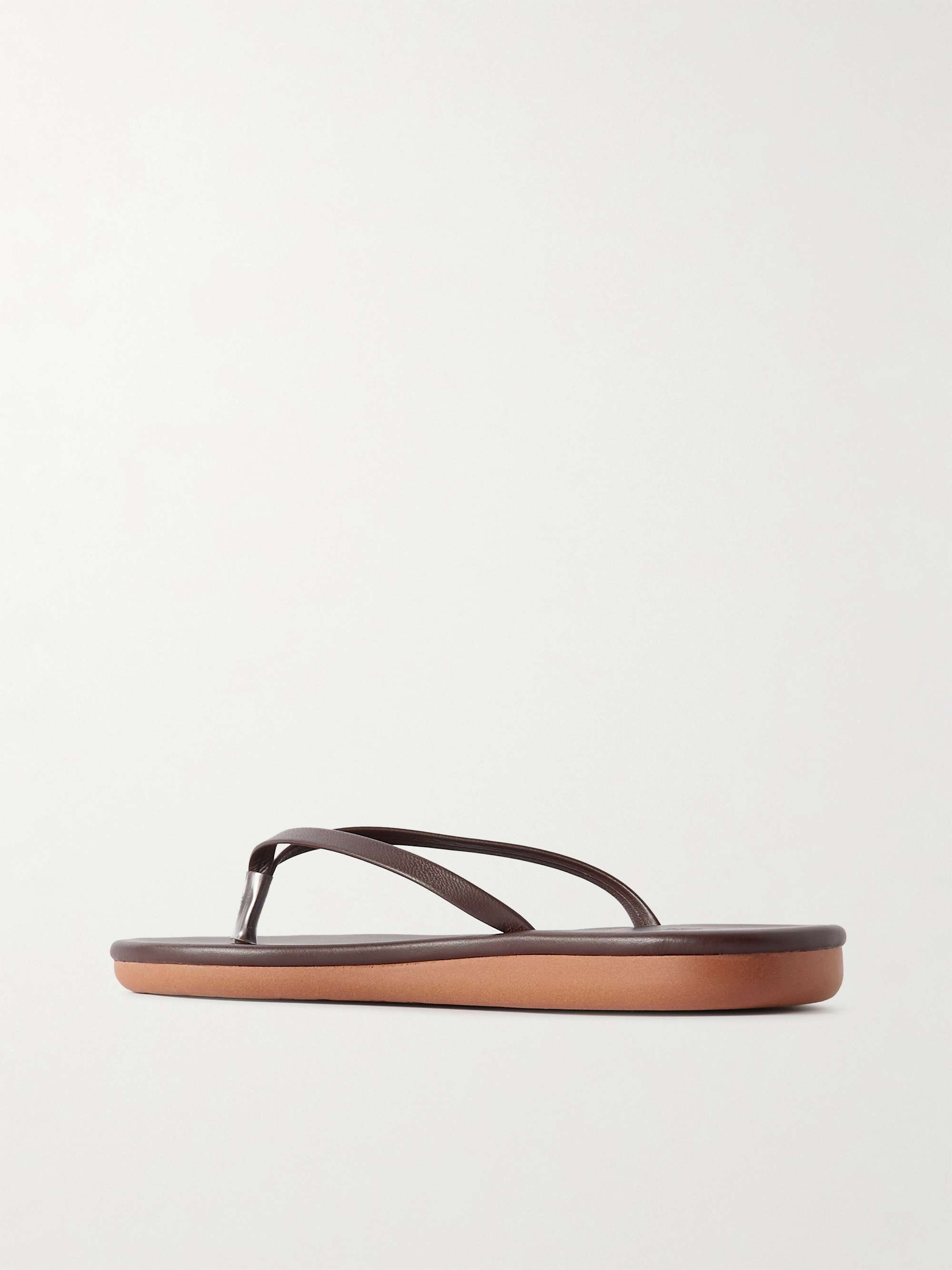 ANCIENT GREEK SANDALS Saionara metallic leather flip flops