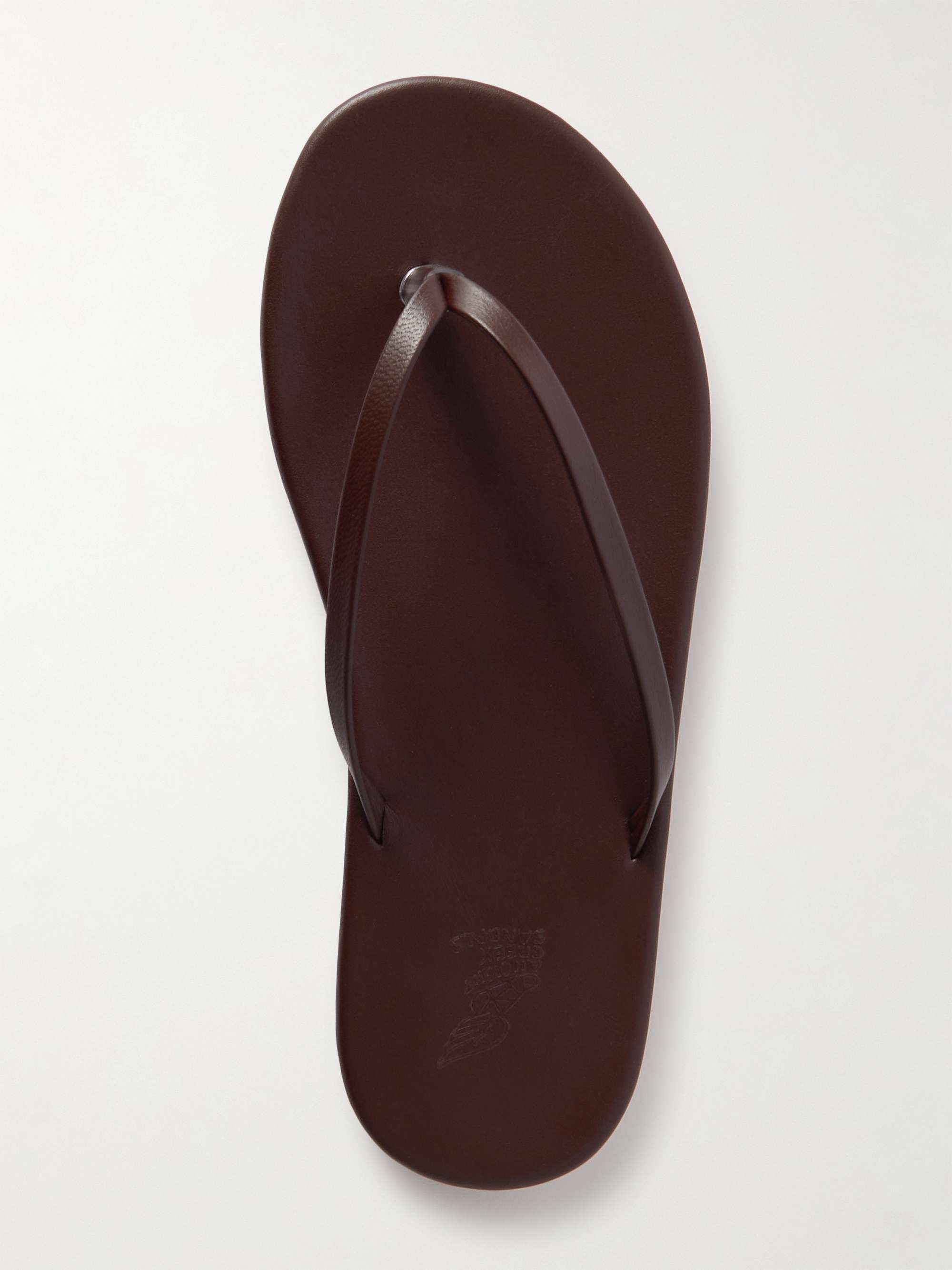 ANCIENT GREEK SANDALS Saionara metallic leather flip flops