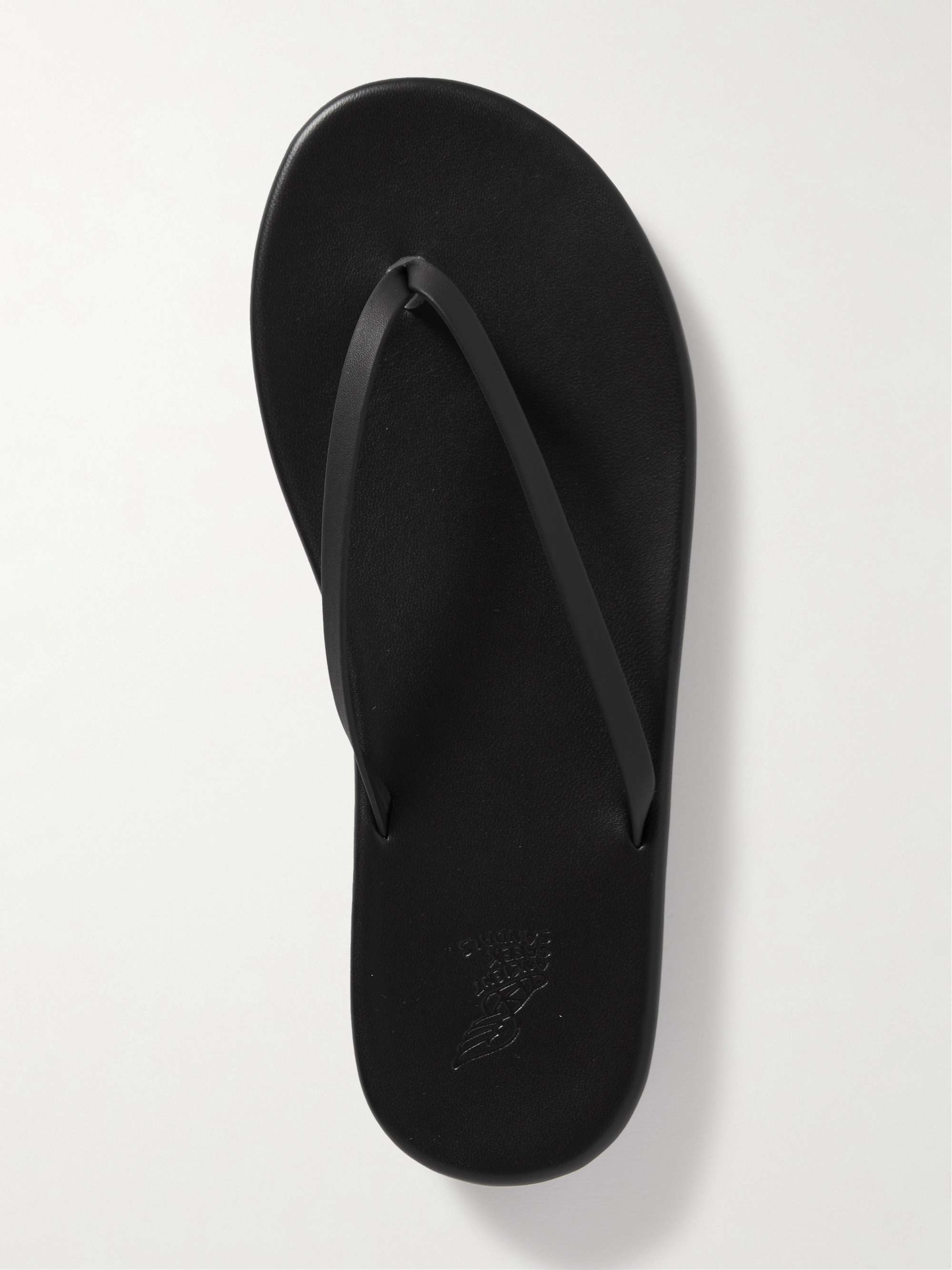 ANCIENT GREEK SANDALS Saionara metallic leather flip flops